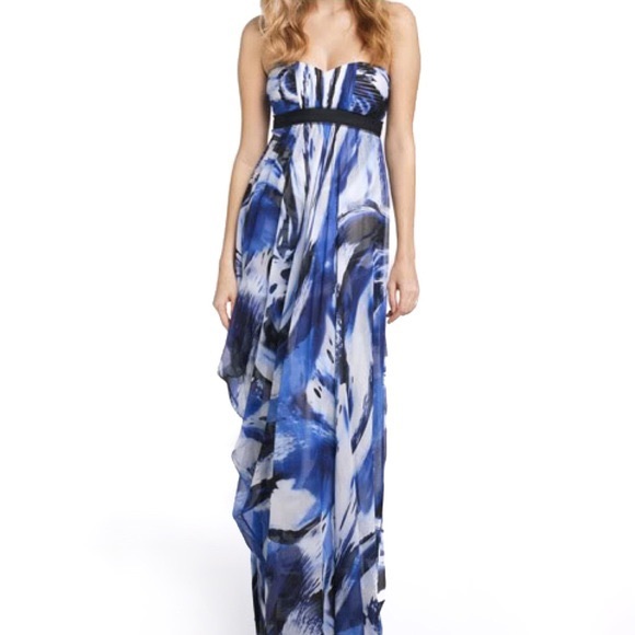 BCBG MaxAzria Cobalt Blue Strapless Dress sz6 - Picture 2 of 4